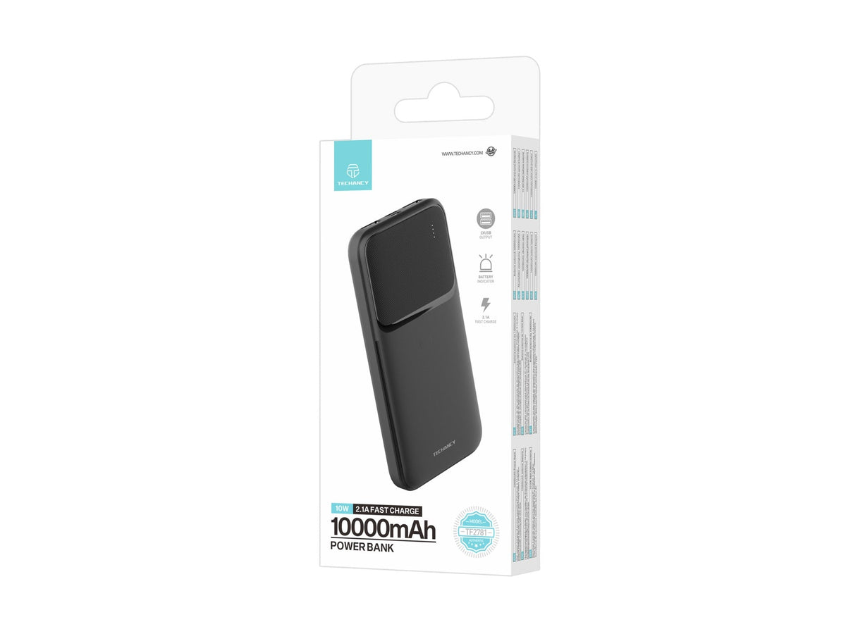 Techancy Power Bank 10000mah Preto TF2781, Carregamento Rápido De 10w Para Smartphones, Tablets E Mu – product image 5 | SeeMyMails Marketplace