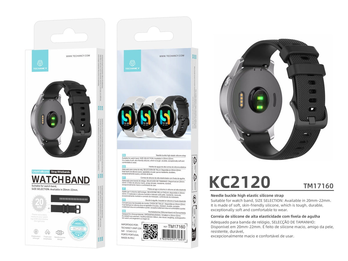 Techancy Pulseira De Relógio Inteligente Preta De 20mm KC2120, Compatível Com Samsung Galaxy Watch/H – product image 3 | SeeMyMails Marketplace