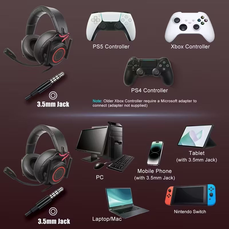 Gaming Headset with Mic Wired Over-Ear – product view 4 | SeeMyMails Marketplace