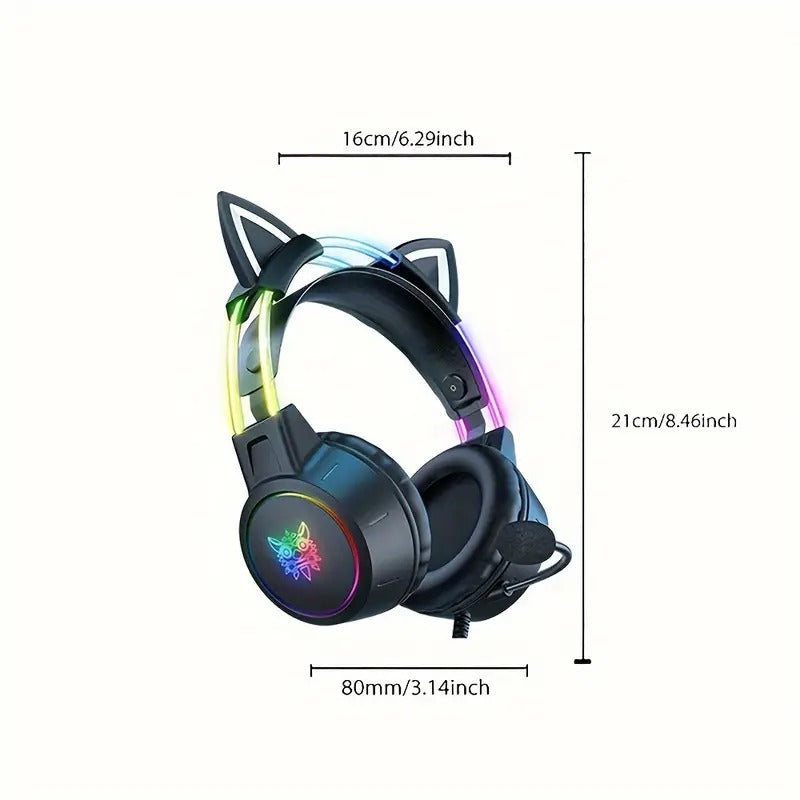 Gaming Headset with Detachable Cat Ear Microphone – product view 5 | SeeMyMails Marketplace
