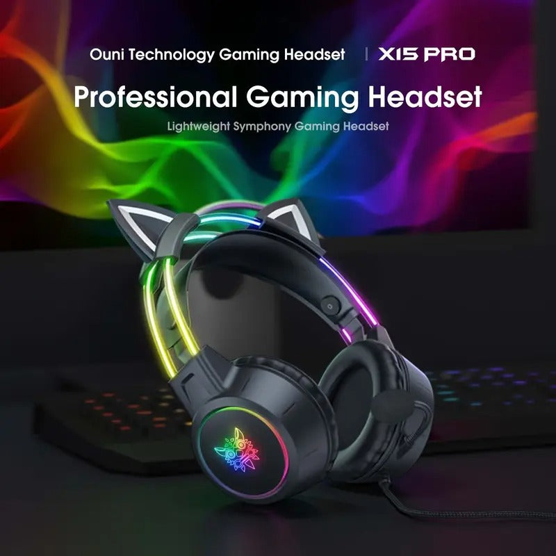 Gaming Headset with Detachable Cat Ear Microphone – product view 2 | SeeMyMails Marketplace