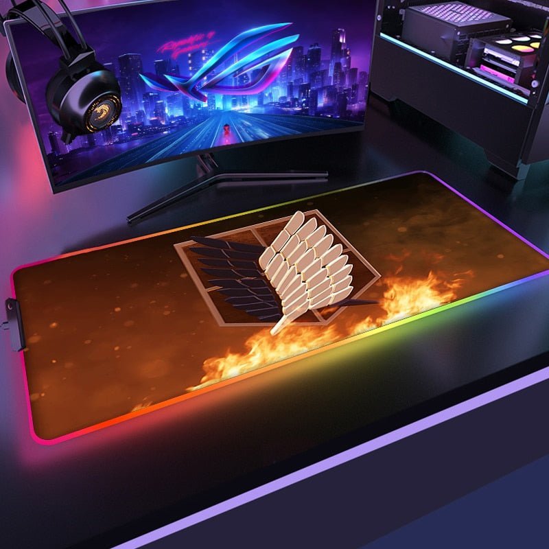 Attack on Titan Gaming RGB Keyboard Mat | SeeMyMails Marketplace
