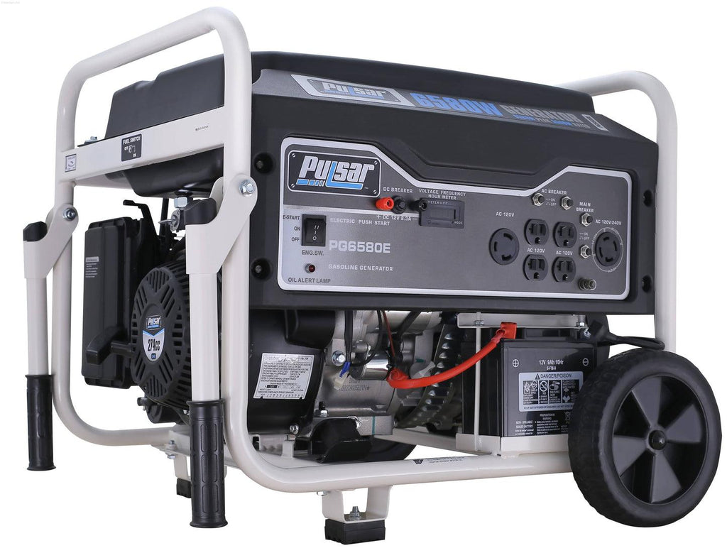 Pulsar 6580W Gas Powered Portable Generator with Electric Start and 240V Output | SeeMyMails Marketplace