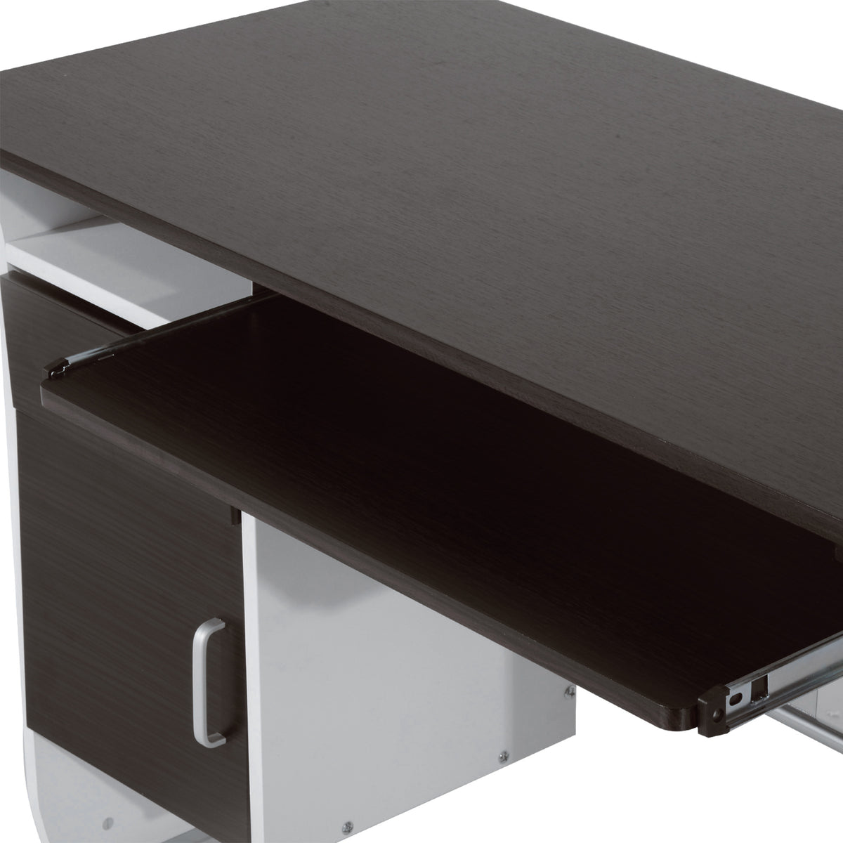Bureau d'ordinateur, 100 x 52 x 75 cm, bureau avec tablette coulissante pour clavier, tiroirs et sup – product image 7 | SeeMyMails Marketplace