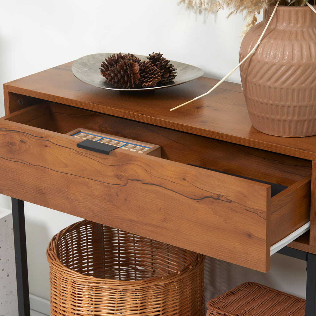 Console meuble, table console avec tiroir et pieds en acier, pour salon, entrée, couloir, 80 x 30 x  – product view 4 | SeeMyMails Marketplace